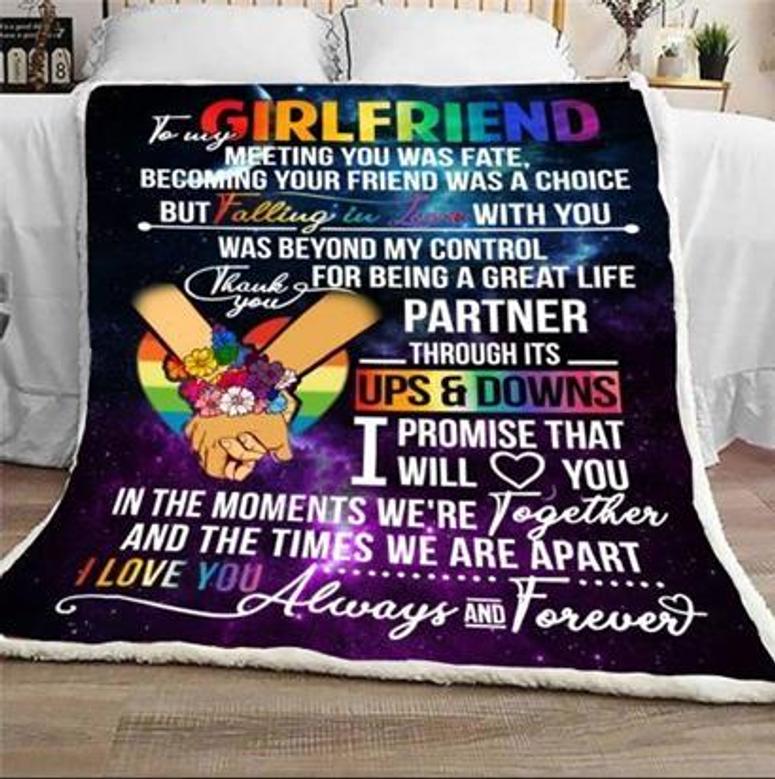 To My Girlfriend Falling In Love With You Was Beyond My Control Valentine Blanket Birthday Gift Home Decor Bedding Couch