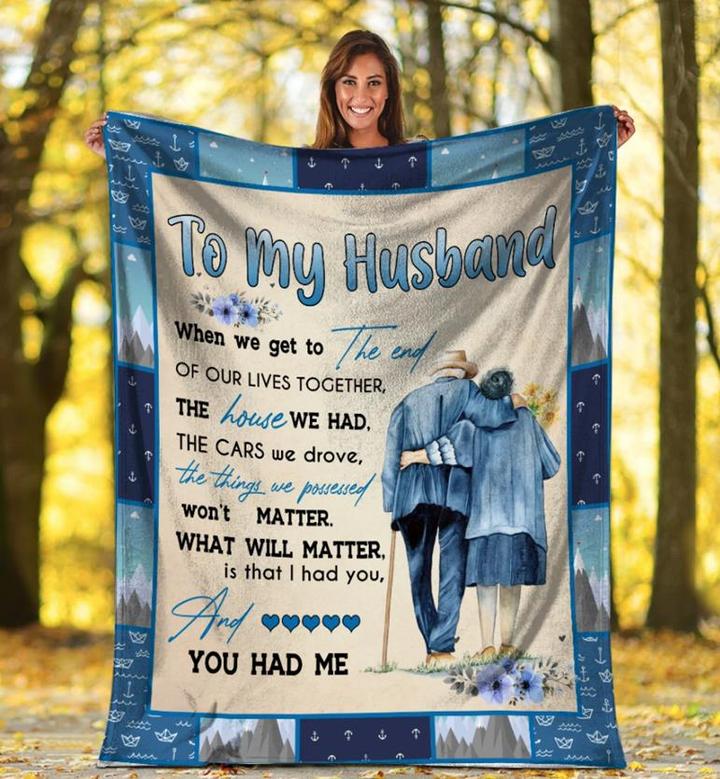 To My Husband, The House We Had, The Cars We Drove Fleece Blanket For Valentine's Day, Gift For Husband Home Decor