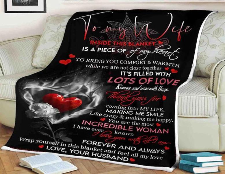 To My Wife It's Filled With Lots Of Love Kisses And Warmth Hugs, My Life Love Your Husband, Gift For Wife Family
