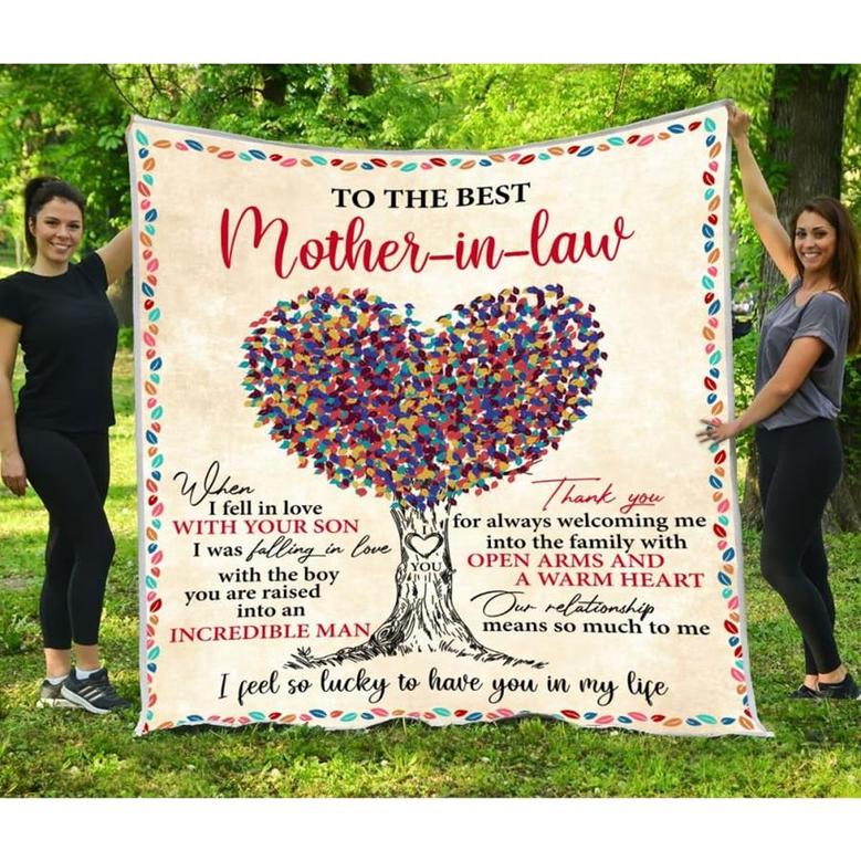 Blanket To Mother-in-law I Feel So Lucky To Have You - Mother's Day Gift idea