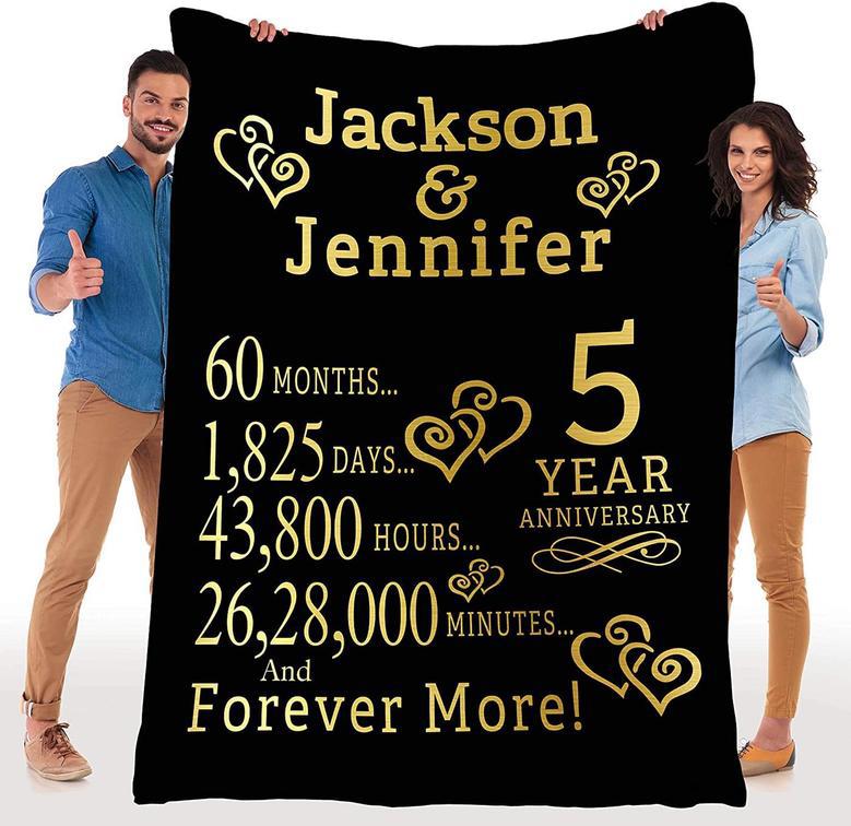 Customized Fleece Blanket for Couples, Wedding Anniversary, Valentine, Birthday