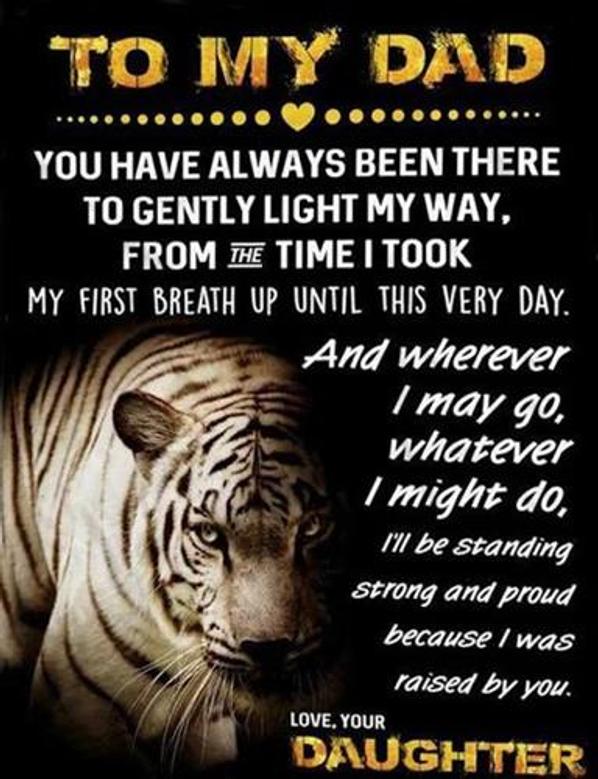 To My Dad You Have Always Been There Daughter Tiger Black Fleece Blanket Gift For Dad From Daughter Home Decor
