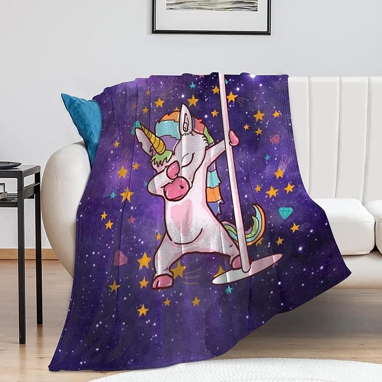 Dream Unicorn Blanket Ultra Soft Flannel Fleece Lining for Boys and Girls Adult, Light and Comfortable Bed Blanket for Couch and Living Room