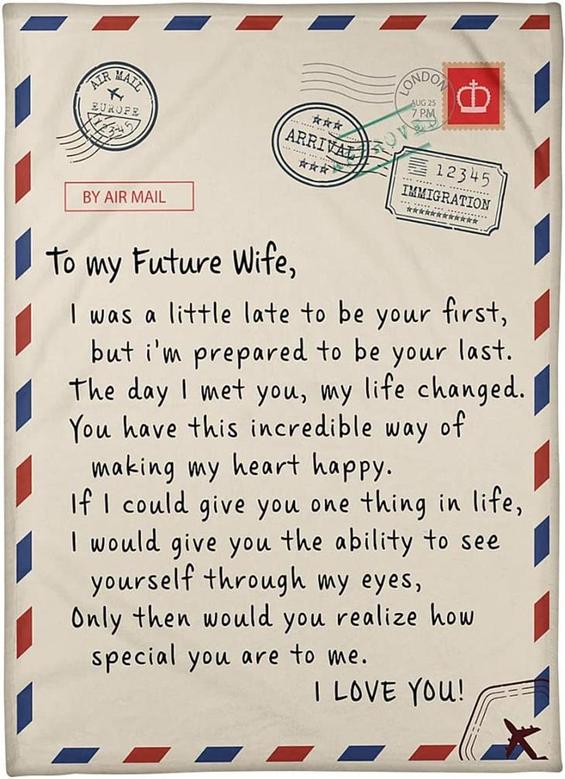 Fleece Blanket To My Future Wife I Was A Little Late To Be Your Bed Throw Tapestry Blanket Gift For New Years, Valentines Day