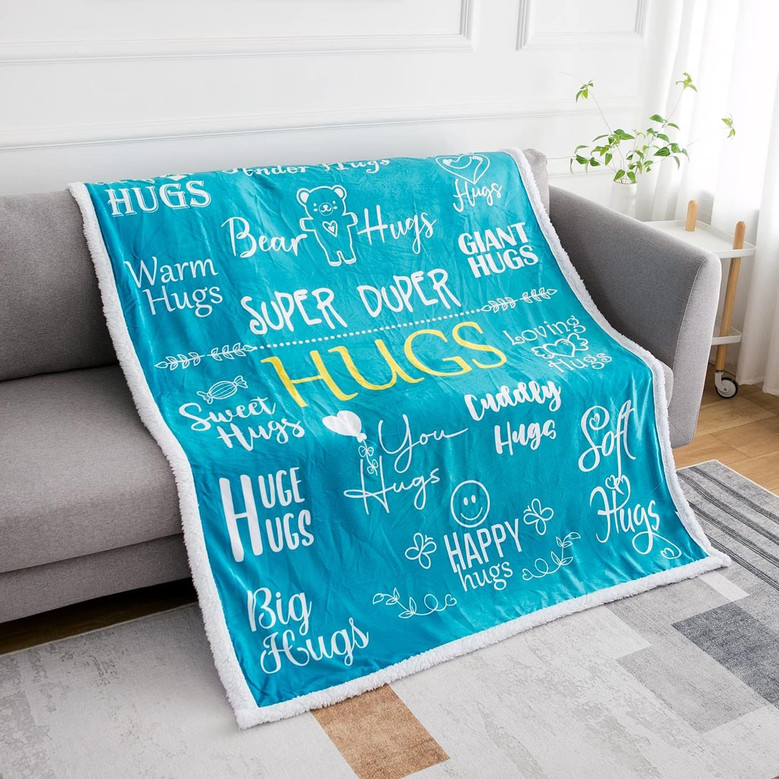 Hugs Blanket Super Soft Blanket with Positive Energy Love Hope