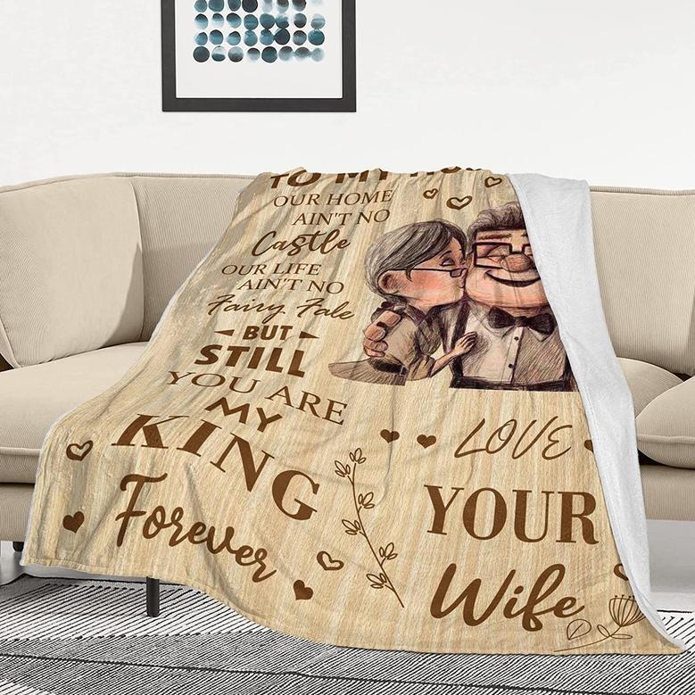 Gifts for Husband Blanket from Wife - Wedding Anniversary Birthday Fathers Day Valentines Day Gifts for Husband