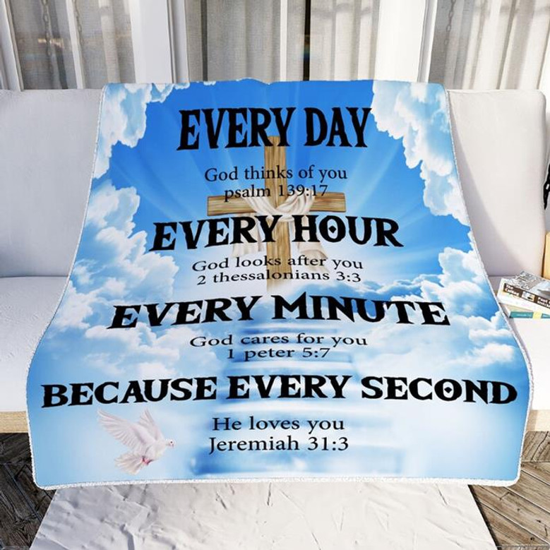 Jesus Blanket Christian Throw Blanket, Healing Soul Inspirational Thoughts Throw Blanket