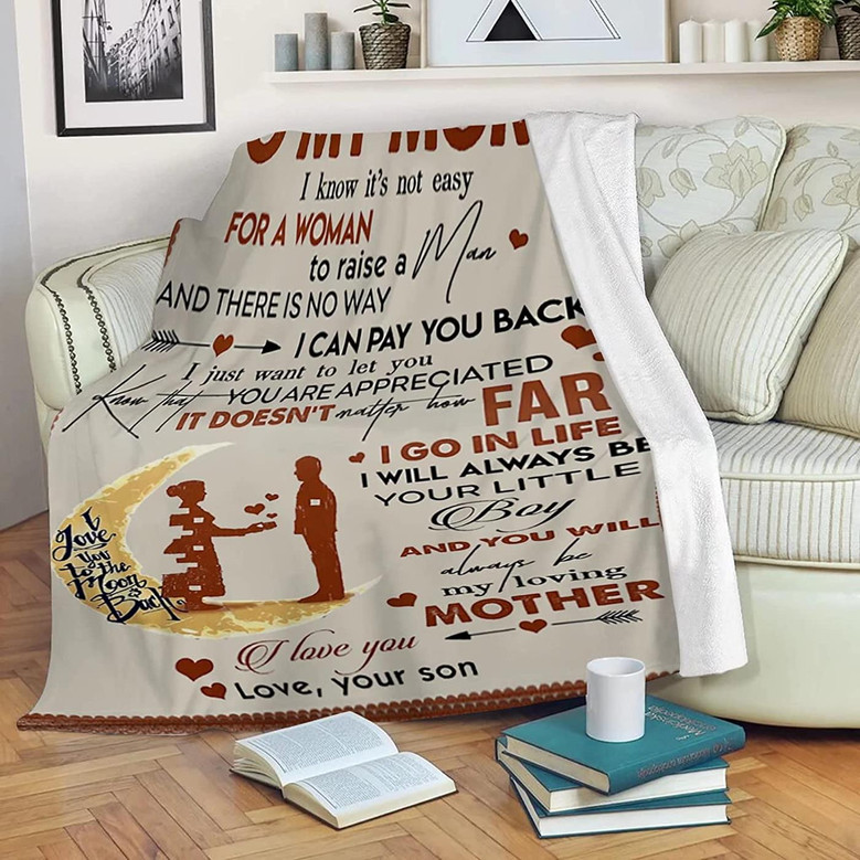 To My Mom Blanket - Mom Throw Blanket from Son