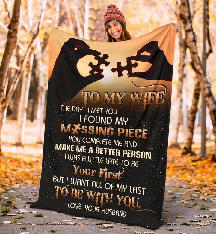 Personalized To My Wife Blanket From Husband To My Wife I Was A Little Late To Be Your First Blanket