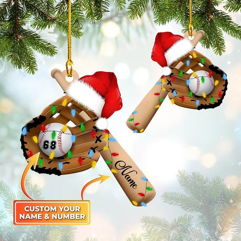 Ornament - Baseball America - Custom Shaped Flat Ornament, Christmas Ornament Decor, Home Decor