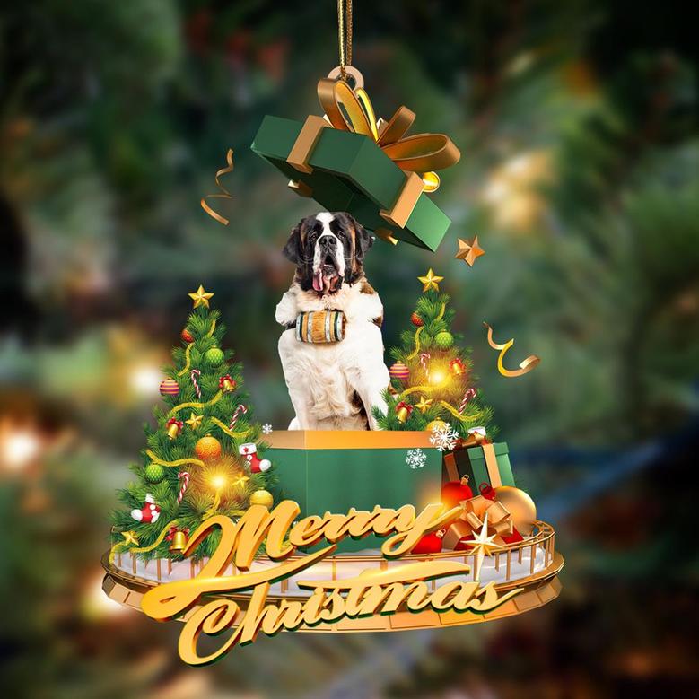 Ornament- St Bernard-Christmas Gifts&dogs Hanging Ornament, Happy Christmas Ornament, Car Ornament