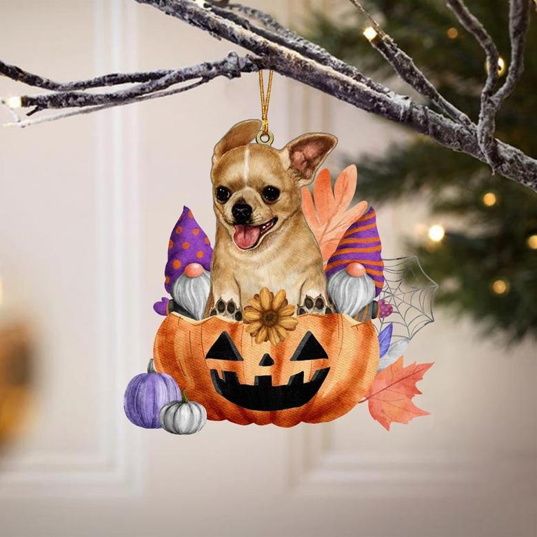 Chihuahua-Gnomes Pumpkins Hanging Ornament
