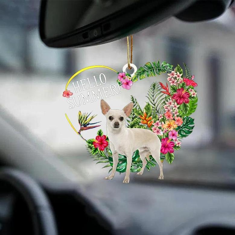 Chihuahua-Hello Summer-Two Sided Ornament