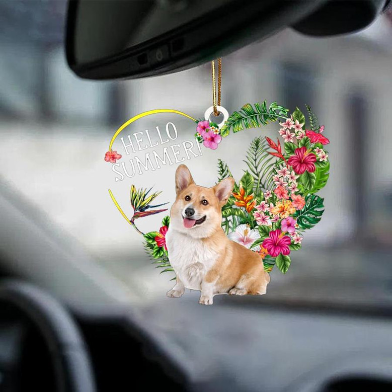 Pembroke Welsh Corgi-Hello Summer-Two Sided Ornament