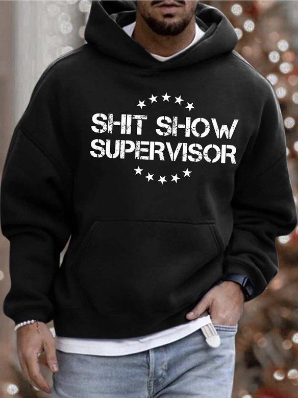 Men’s Shit Show Supervisor Hoodie Loose Casual Sweatshirt Men's Hoodie