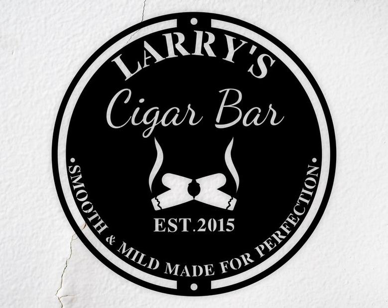 Cigar Bar Sign-Bar Signs, Cigars-Personalized Signs-Custom Bar Signs-Man Cave-Father's Day Gift-Cigar Sign-Cigar Decor-Gifts for Men