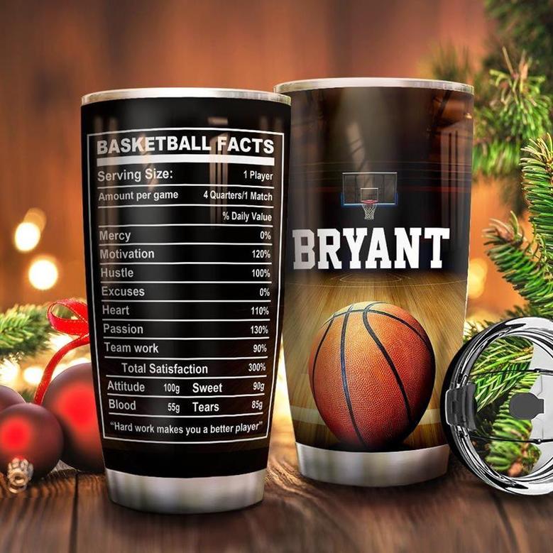 Basketball Facts Personalized Stainless Steel Tumbler 20Oz