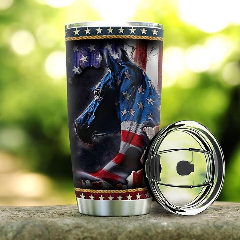 Horse America Personalized Stainless Steel Tumbler 20Oz