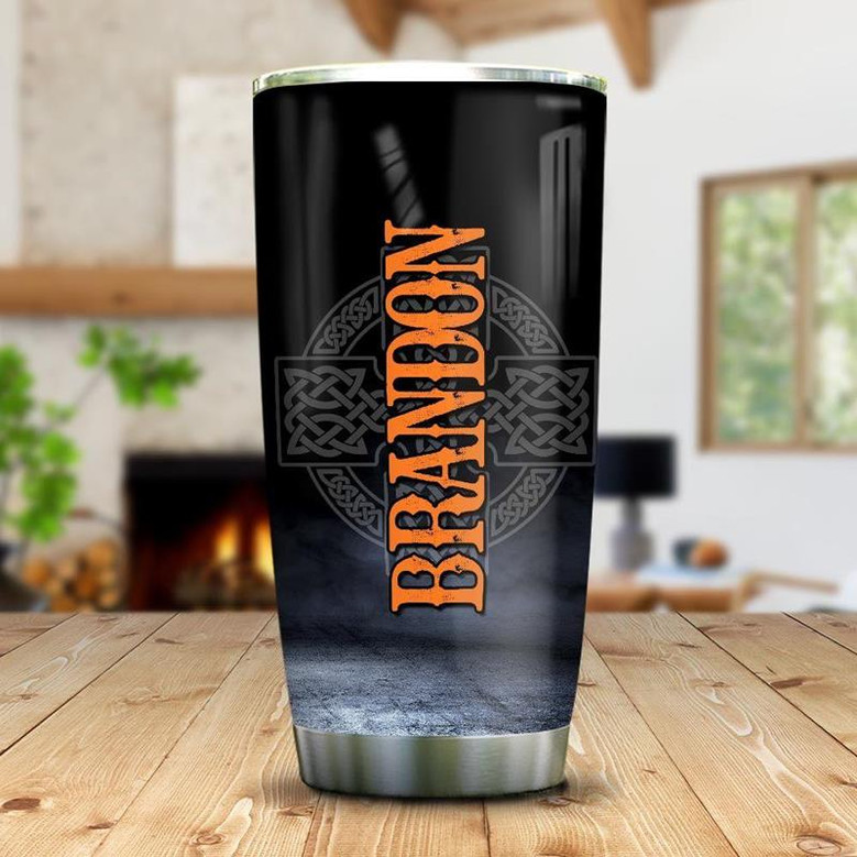 Irish Blood Celtic Cross Personalized Stainless Steel Tumbler 20Oz