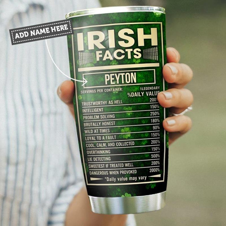 Irish Fact Personalized Stainless Steel Tumbler 20Oz