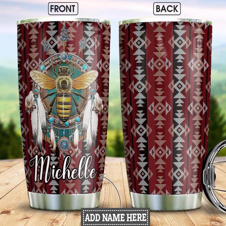 Native American Bee Personalized Stainless Steel Tumbler 20Oz