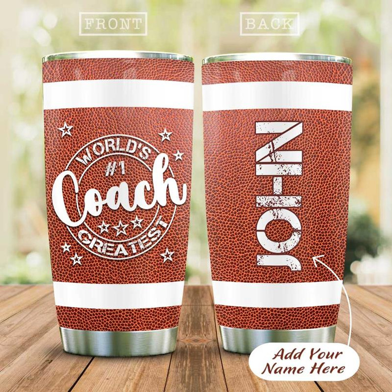 Personalized Best Coach In The World Stainless Steel Tumbler 20Oz