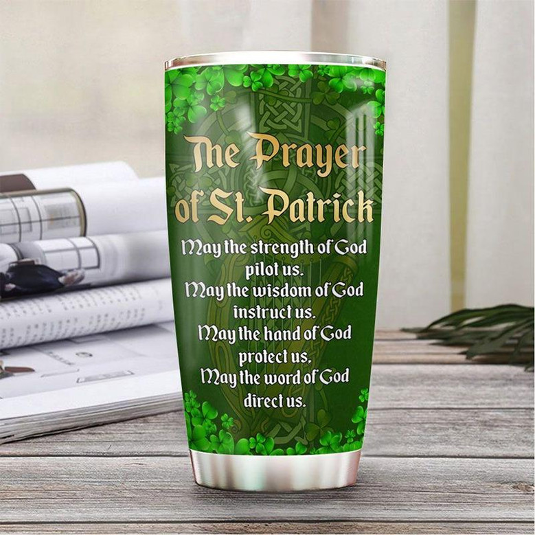 Personalized Irish Saint Patrick Prayer Stainless Steel Tumbler 20Oz