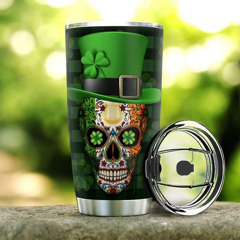 Personalized Irish Skull Stainless Steel Tumbler 20Oz