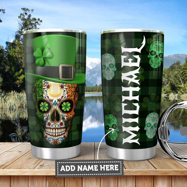Personalized Irish Skull Stainless Steel Tumbler 20Oz