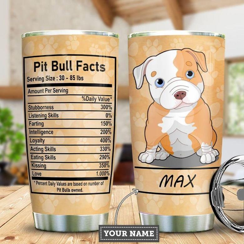 Pit Bull Facts Personalized Stainless Steel Tumbler 20Oz