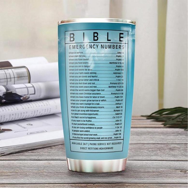 Bible Number Butterfly Personalized Stainless Steel Tumbler 20Oz