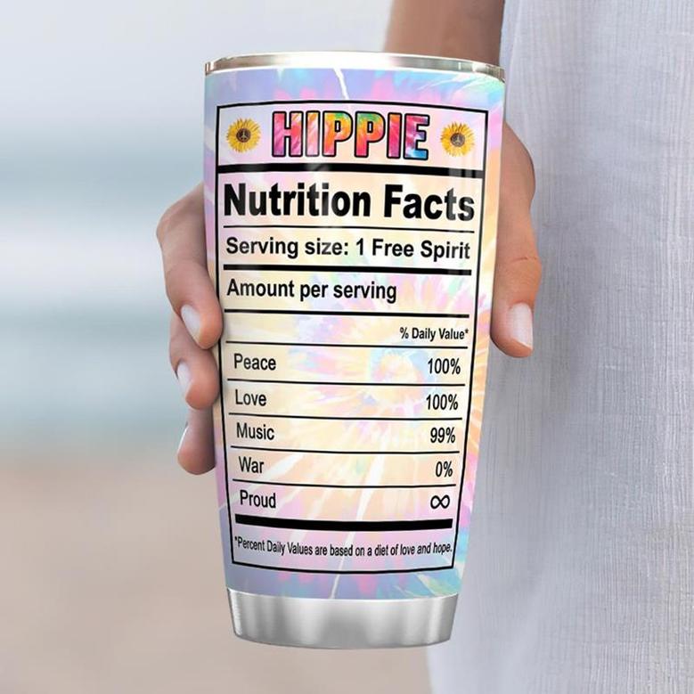 Hippie Facts Personalized Stainless Steel Tumbler 20Oz