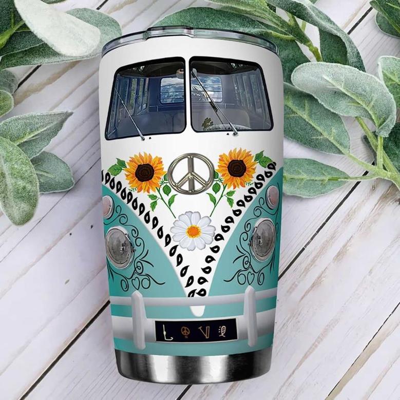 Be Kind Hippie Van Personalized Stainless Steel Tumbler 20Oz