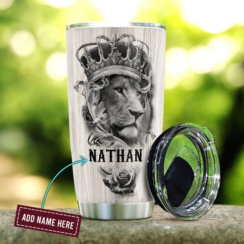To My Lion Son Personalized Stainless Steel Tumbler 20Oz