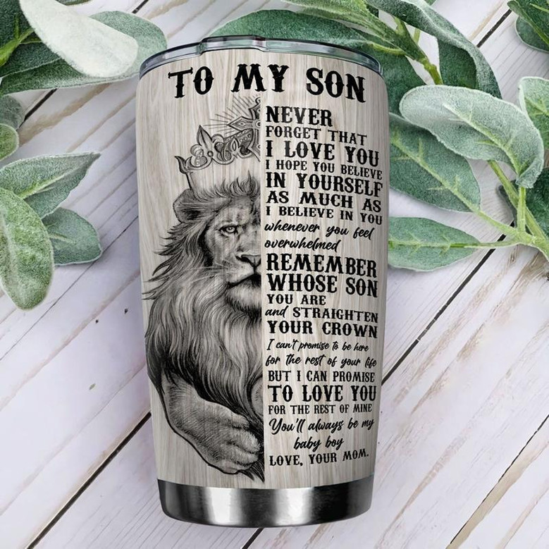 To My Lion Son Personalized Stainless Steel Tumbler 20Oz