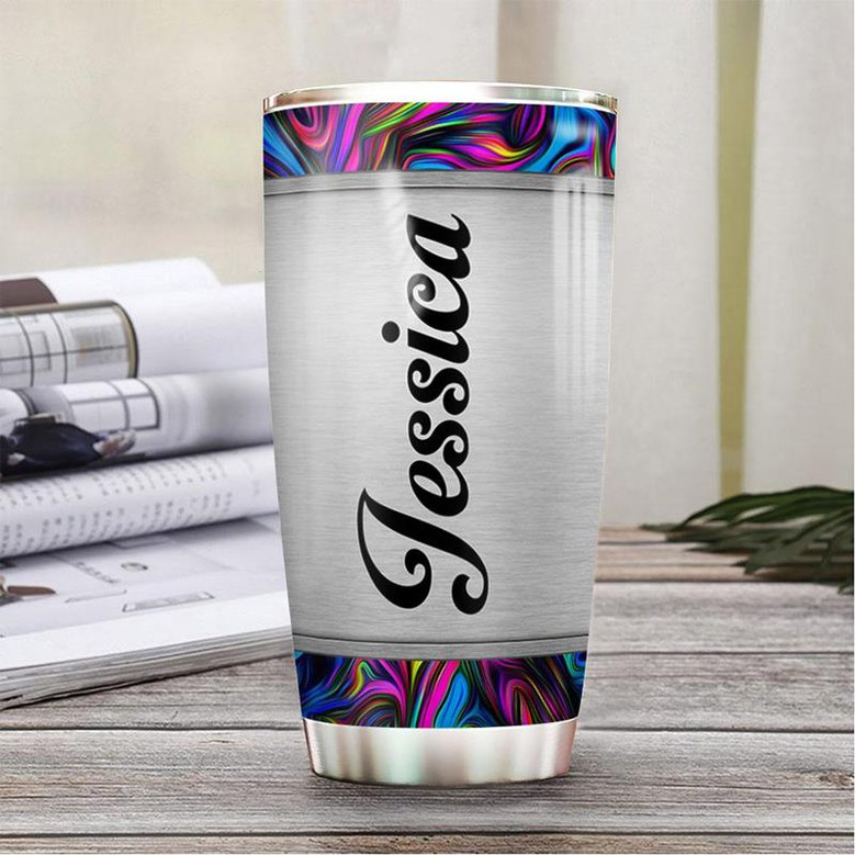 Personalized Hippie Van Metal Style Stainless Steel Tumbler 20Oz