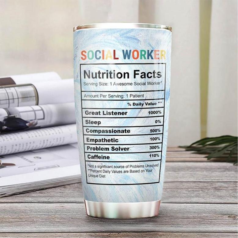 Social Worker Facts Personalized Stainless Steel Tumbler 20Oz