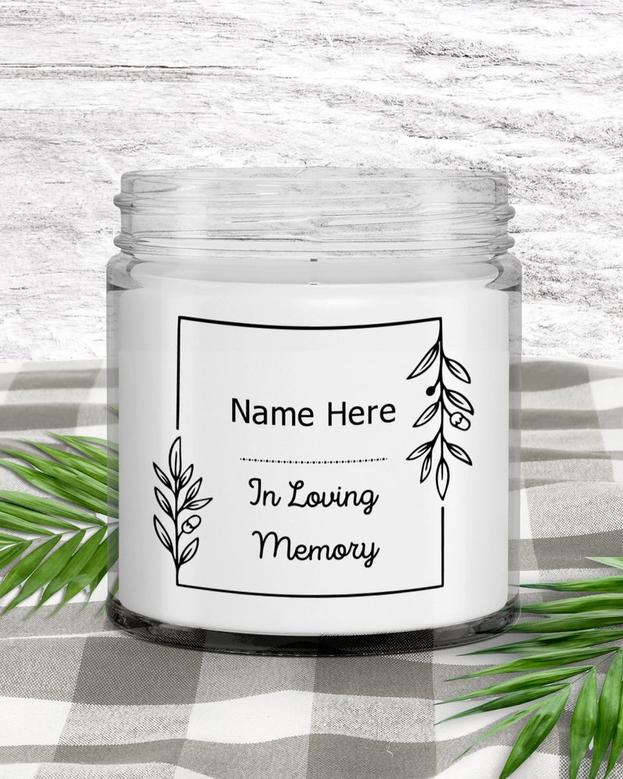 Personalized memory candle deceased father mother gift for grieving memorial candle for loved one
