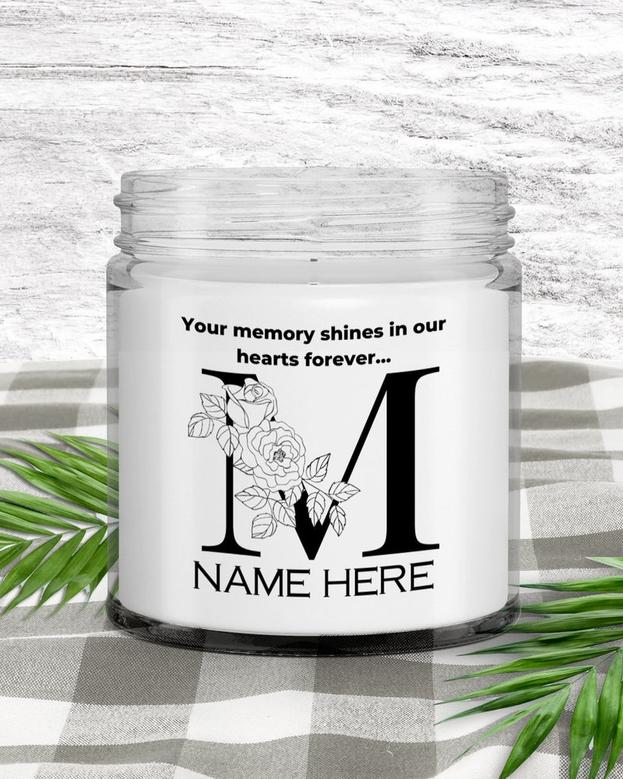 Memory candles for deceased personalized dad, memory candles for deceased mother monogram m memory candle