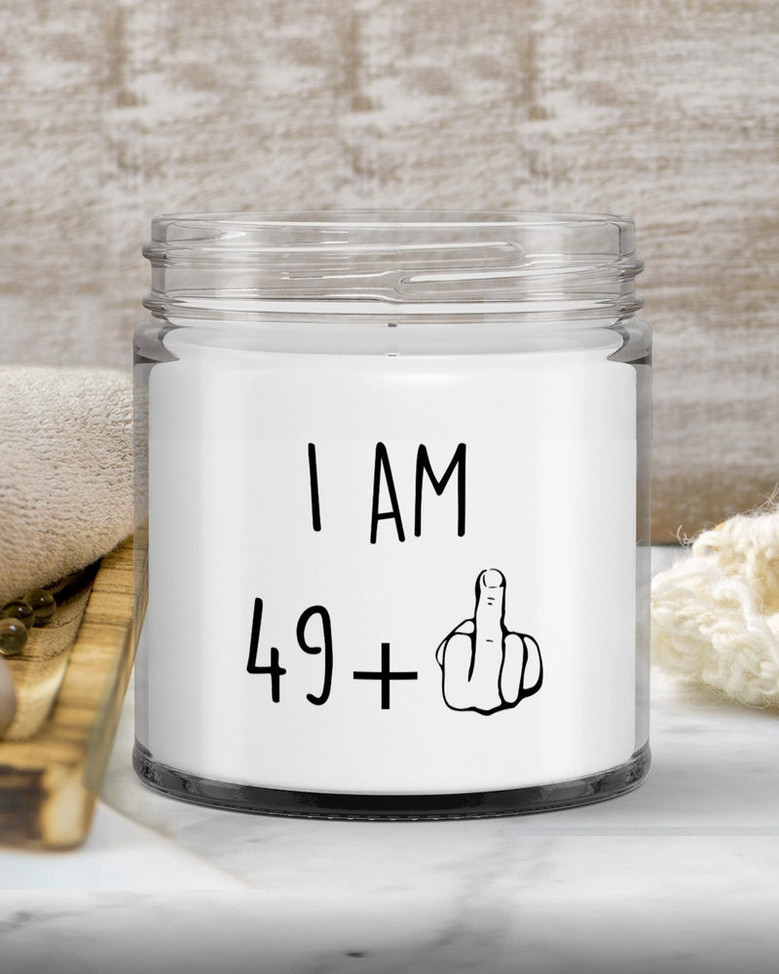 50th Birthday Candle, 49 Plus One, Funny Middle Finger,Fifty Gift For Him Her, Fifty Birthday Gift, Rude Adult Sarcastic Humor 50th Birthday Candle, 49 Plus One, Funny Middle Finger,Fifty Gift For Him Her, Fifty Birthday Gift, Rude Adult Sarcastic Humor