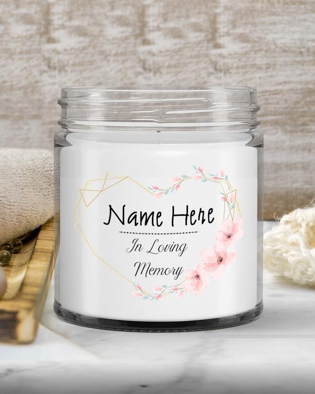 Personalized memory candle deceased mother sister gift for grieving memorial candle for loved one