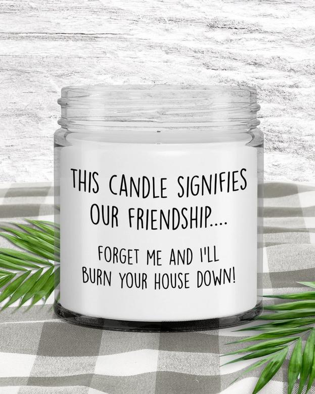 Best Friend Gift, Forget About Me And I&#39;ll Burn Your House Down, Friendship Candle, Funny Friend Gift, Gift For Friend, Bestie Gift
