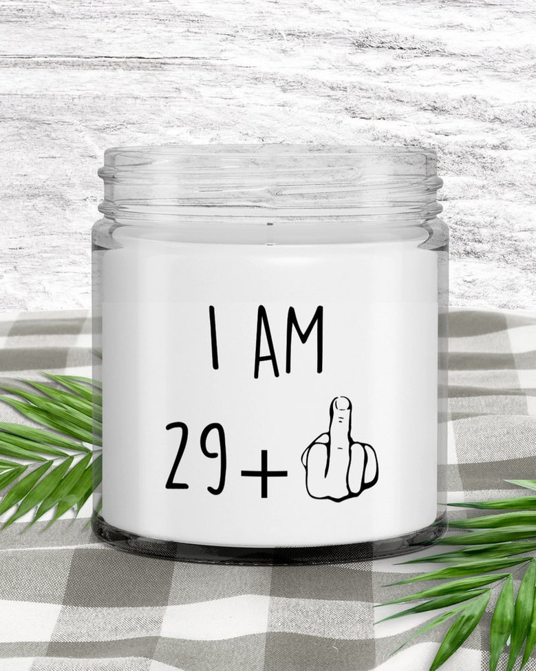 30th Birthday Candle, 29 Plus One, Funny Middle Finger, Thirty Gift For Him Her, Thirty Birthday Gift, Rude Adult Sarcastic Humor