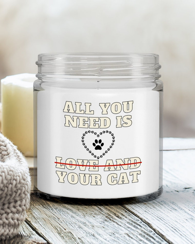 Funny cat candle gift for cat mom funny cat lover gift