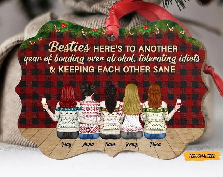 Keeping Each Other Sane, Personalized Custom Aluminum Christmas Ornament, Gift For Bestie, Best Friend, Sister, Christmas Gift