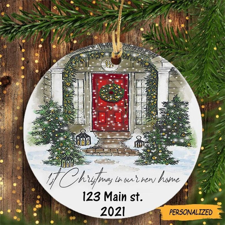 Personalized First Christmas At New House Ornament, 1st Christmas In Our New Home Gift, Home Warming Gift, New Parent Gift, Gift For Parents