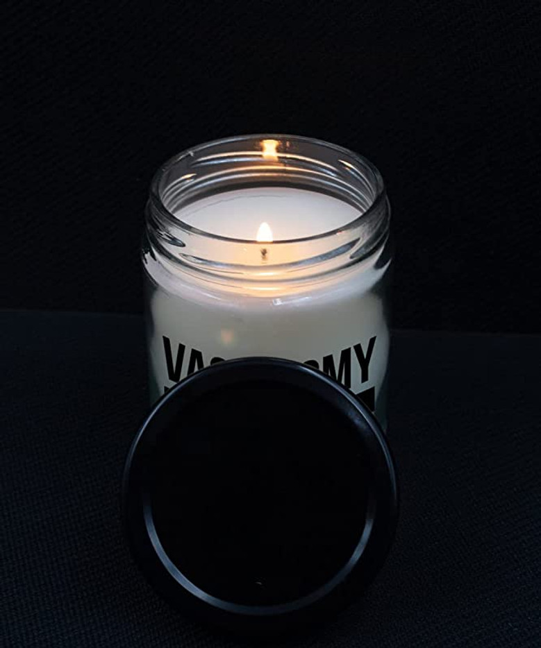 Vasectomy Gift, Vasectomy Gifts, Vasectomy Humor, I Survived Vasectomy, Vasectomy Survivor 9 oz Vanilla Scented Soy Candle