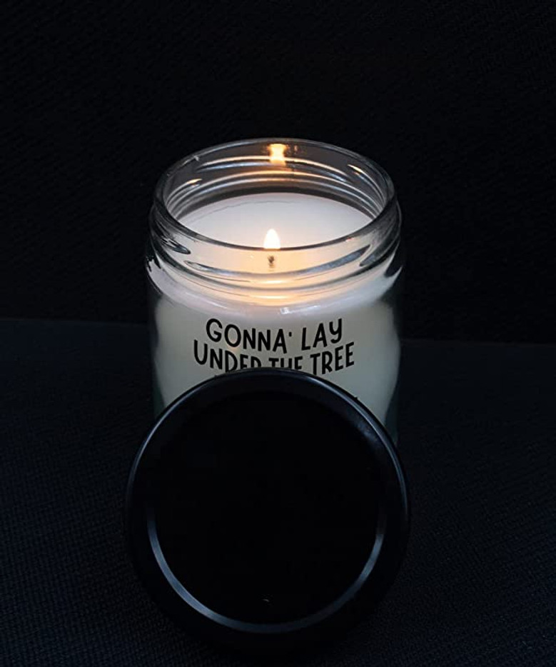 Sarcastic Christmas Naughty Christmas Christmas Humor Gonna Lay Under The Tree Funny Vanilla Scented 9oz Soy Wax Candle