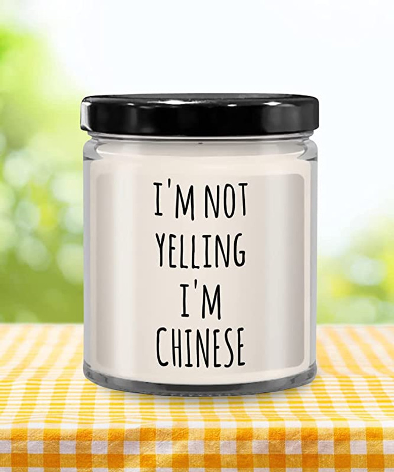 I'm Not Yelling I'm Chinese Candle 9oz Vanilla Scented Soy Wax Blend Candles Funny Gifts