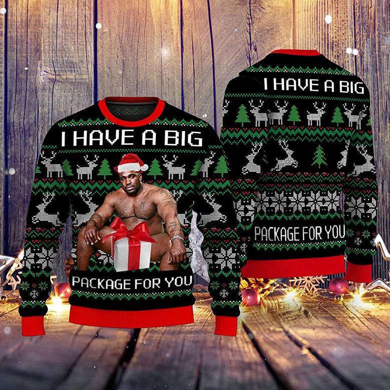 Barry Wood Christmas Ugly Sweater, Barry Wood 3D Ugly Christmas Sweater, Christmas 3D Ugly for Men, Christmas Sweater Black